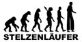 StiltwalkerÃÂ darwin evolution icon german Royalty Free Stock Photo